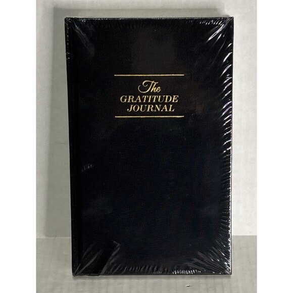THE GRATITUDE JOURNAL-Black Gossip Fox Wrapped  POSITIVITY HAPPINESS MINDFULNESS - Picture 1 of 4